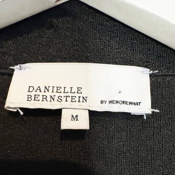 Danielle Bernstein WeWoreWhat Wrap Tie Front Crop Top Black Revolve Size Medium - Picture 7 of 11